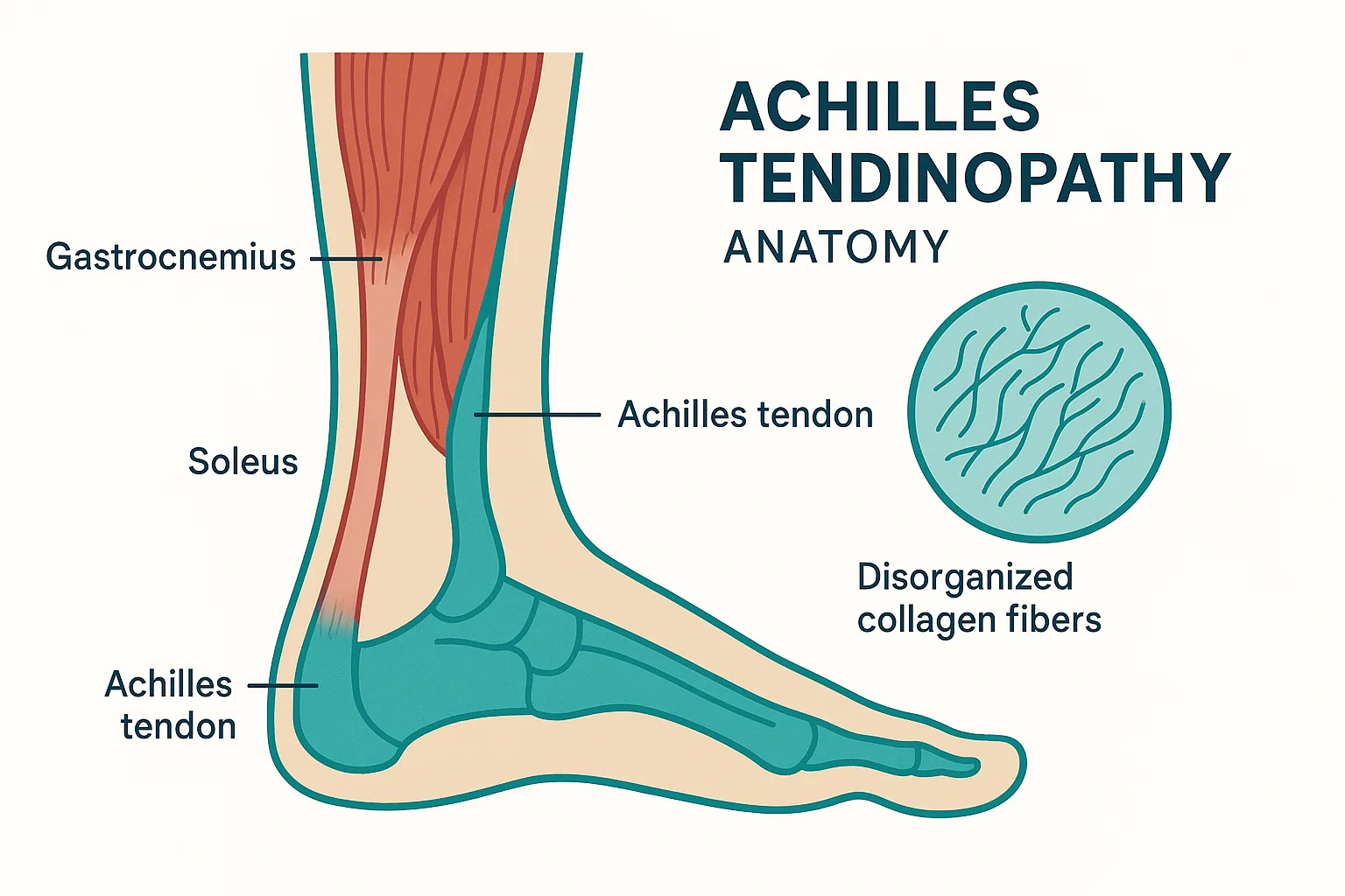 Achilles Tendinopathy anatomy diagram