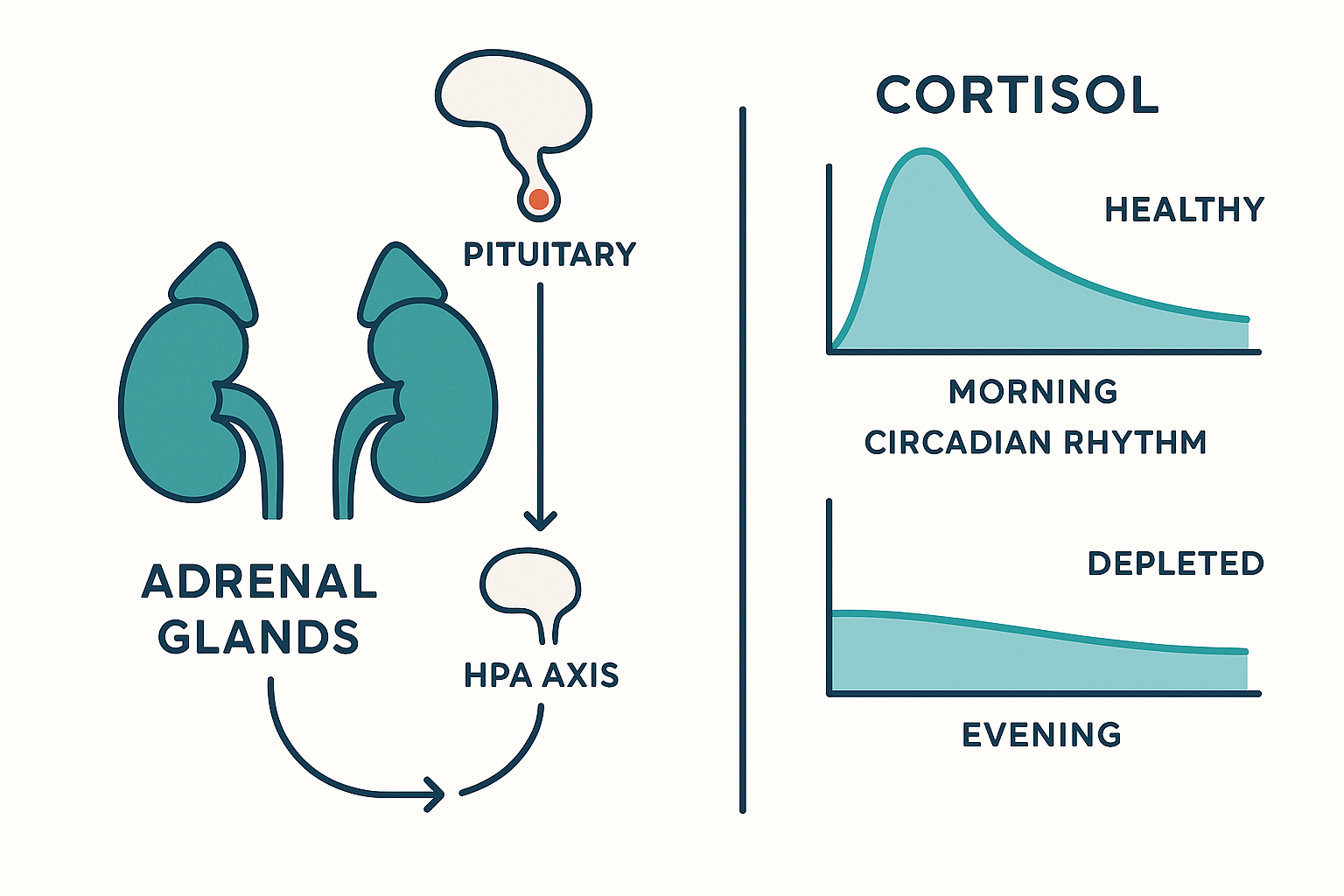 Adrenal Fatigue anatomy diagram