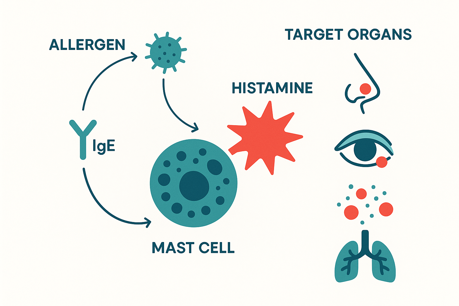 Allergies anatomy diagram