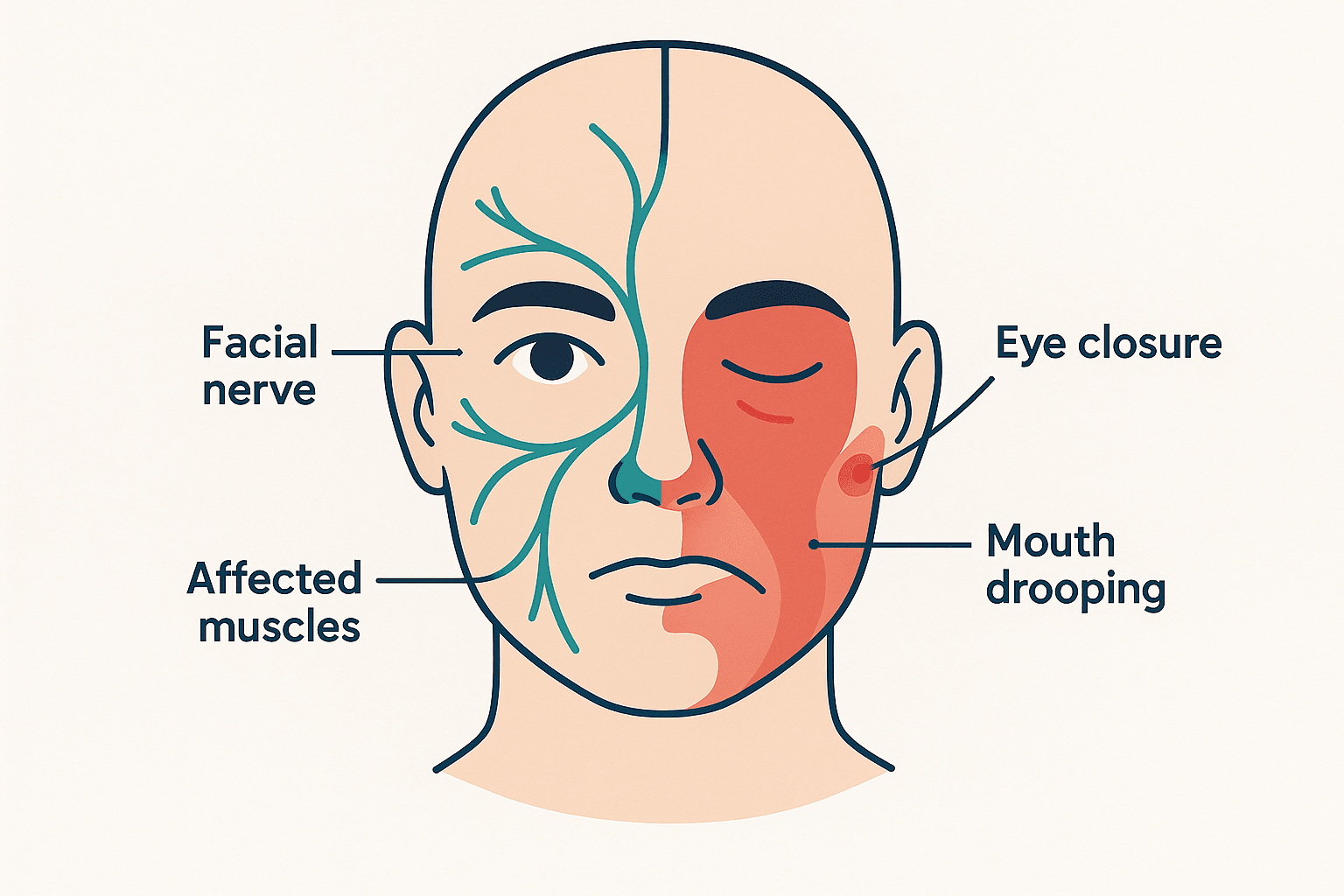 Bells Palsy anatomy diagram