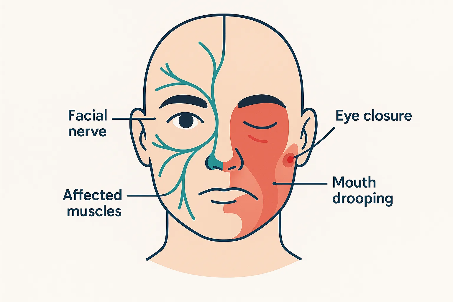 Bells Palsy anatomy diagram