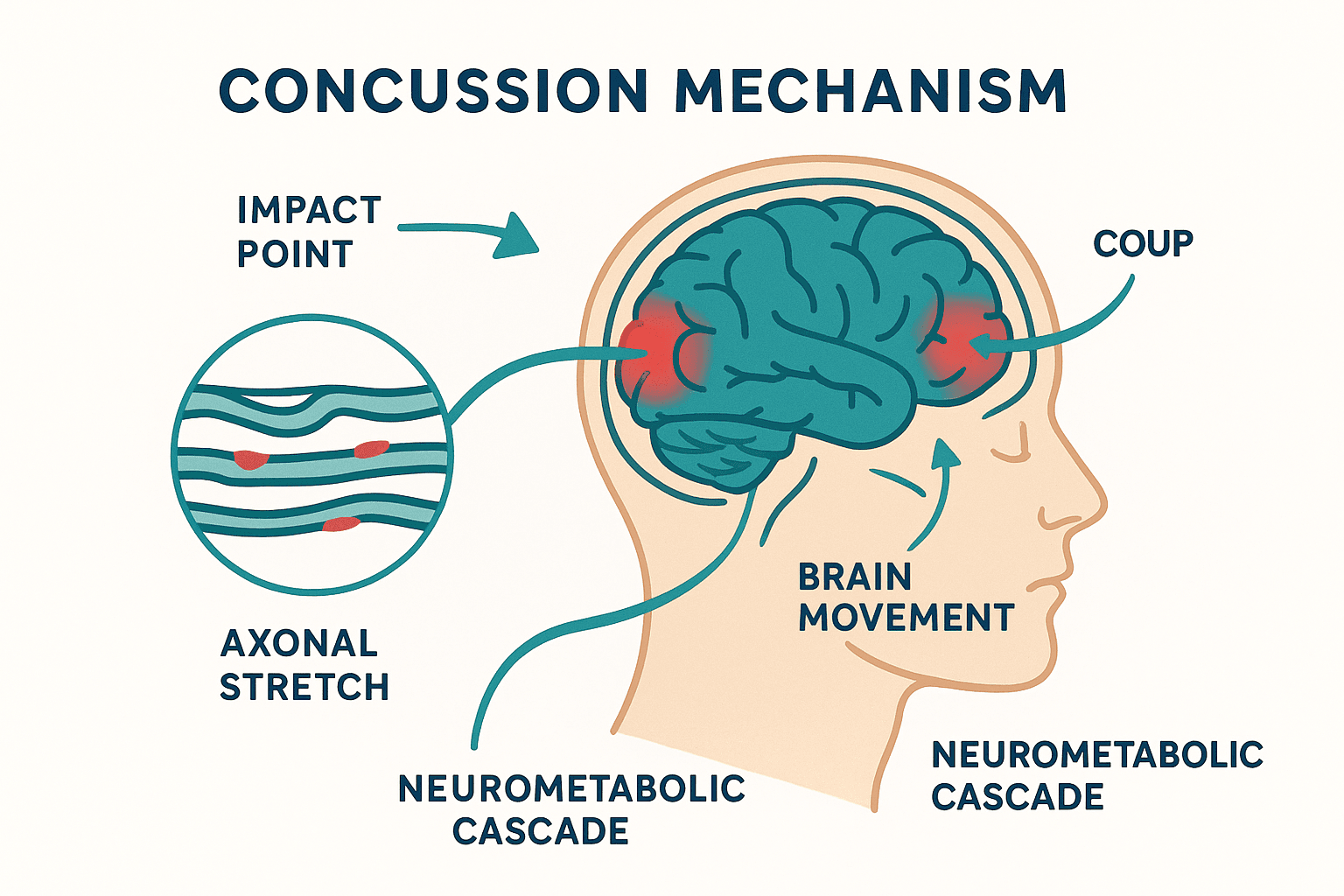 Concussion anatomy diagram