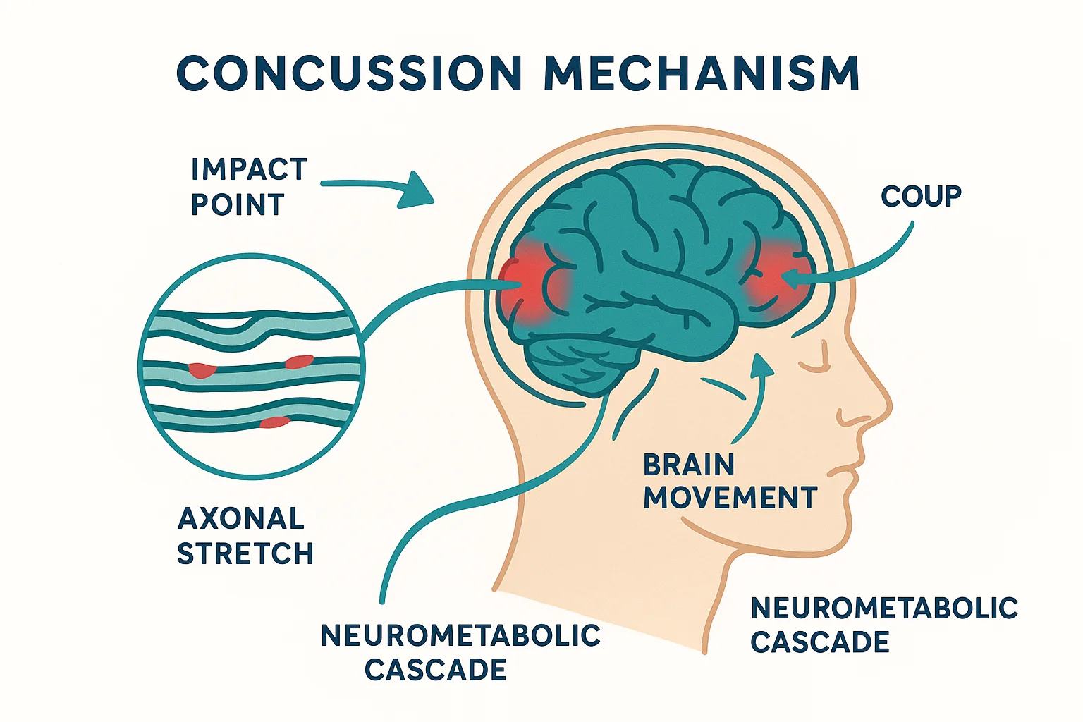 Concussion anatomy diagram