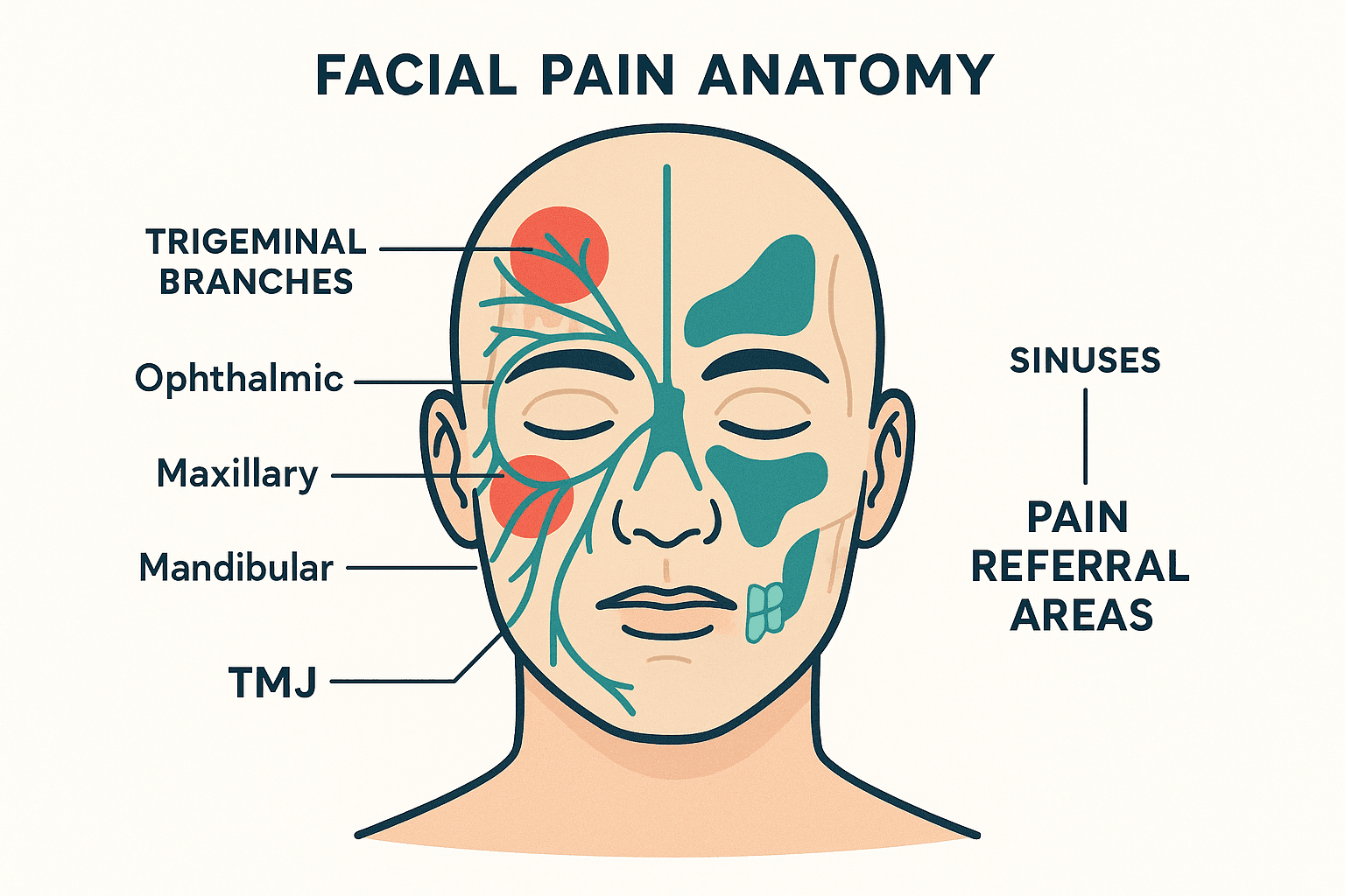 Facial Pain anatomy diagram