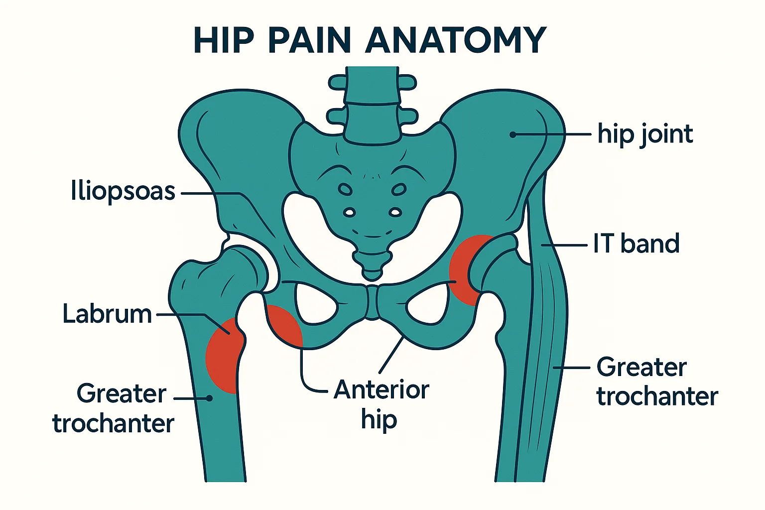 Hip Pain anatomy diagram