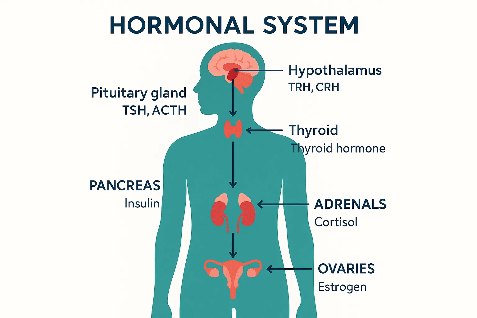 Hormonal Imbalance anatomy diagram