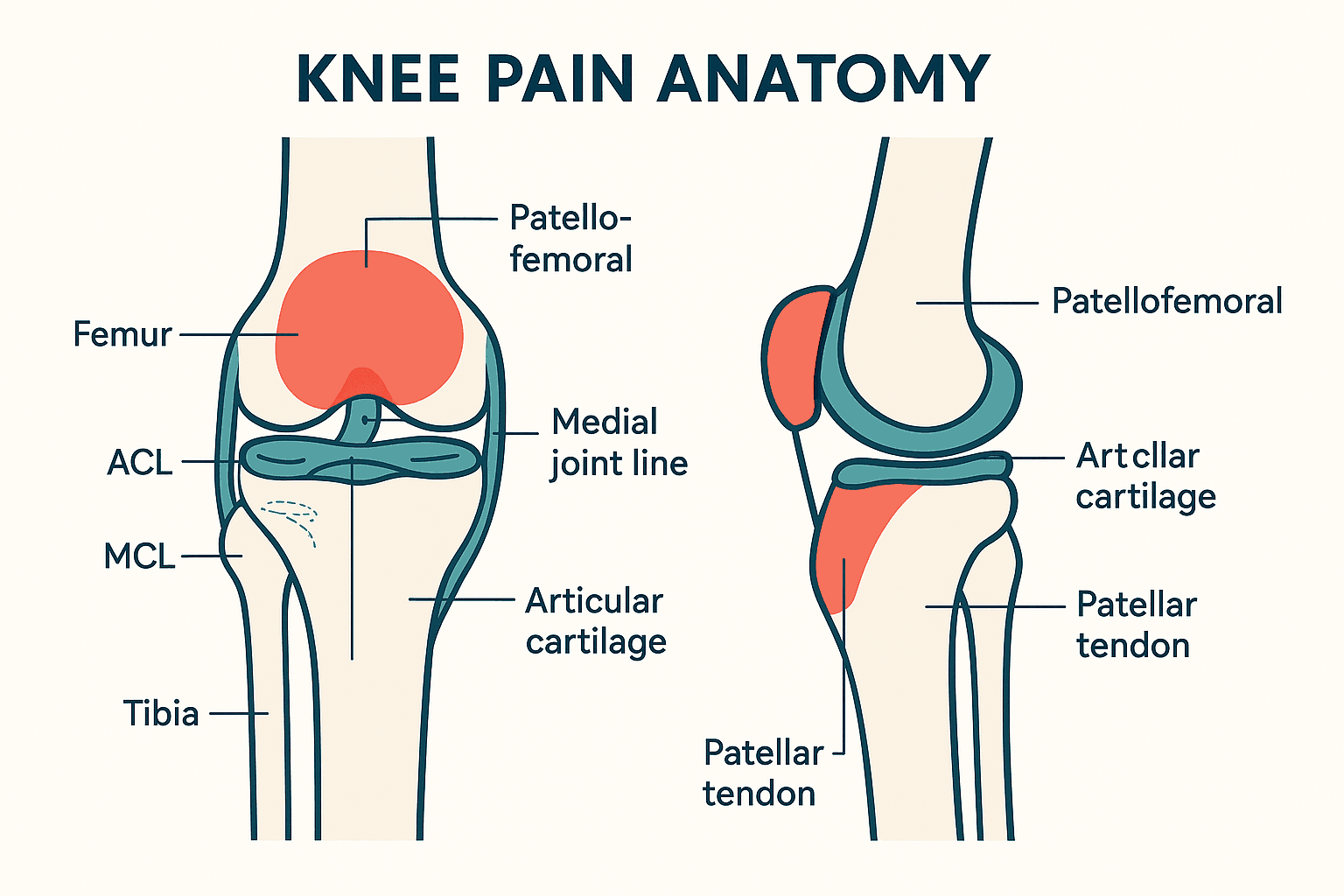 Knee Pain anatomy diagram
