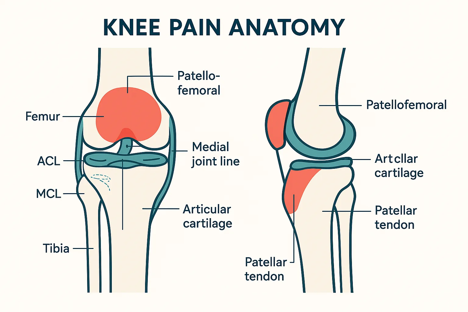 Knee Pain anatomy diagram