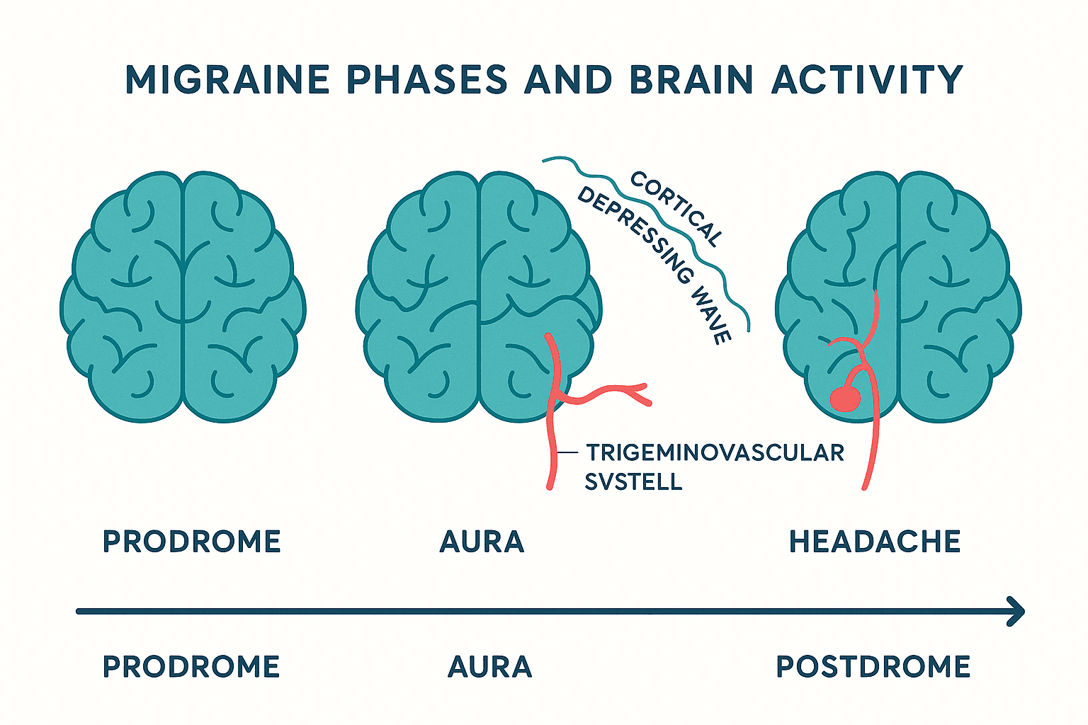 Migraines anatomy diagram