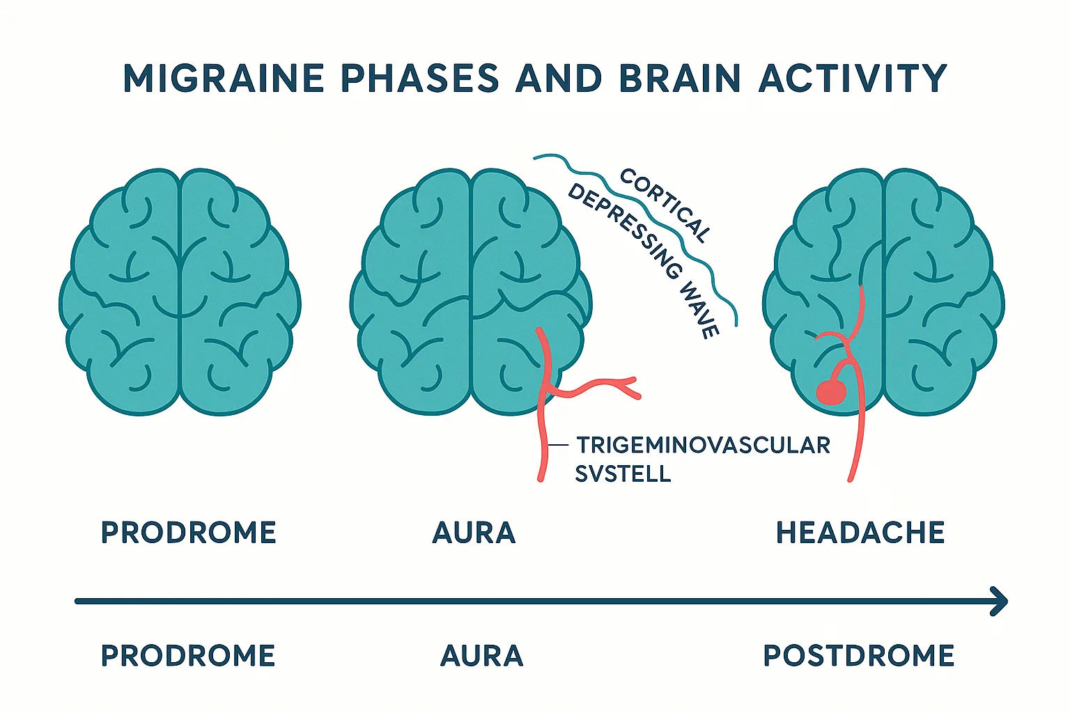 Migraines anatomy diagram