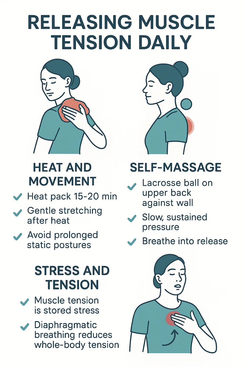 Muscle Tension self-care routine infographic