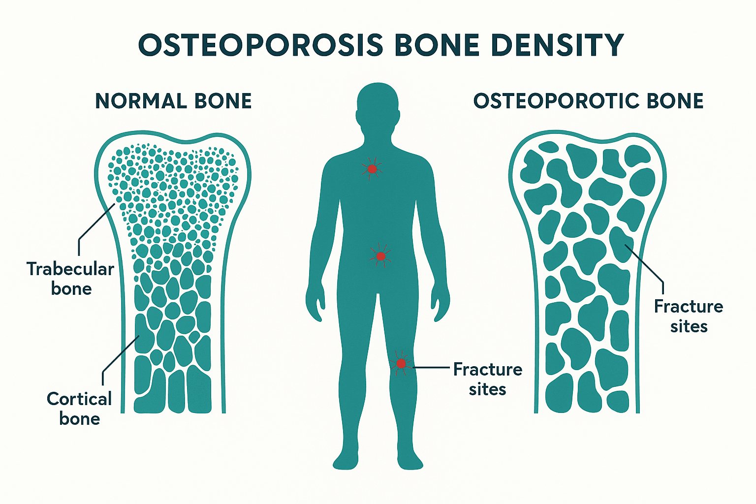 Osteoporosis anatomy diagram