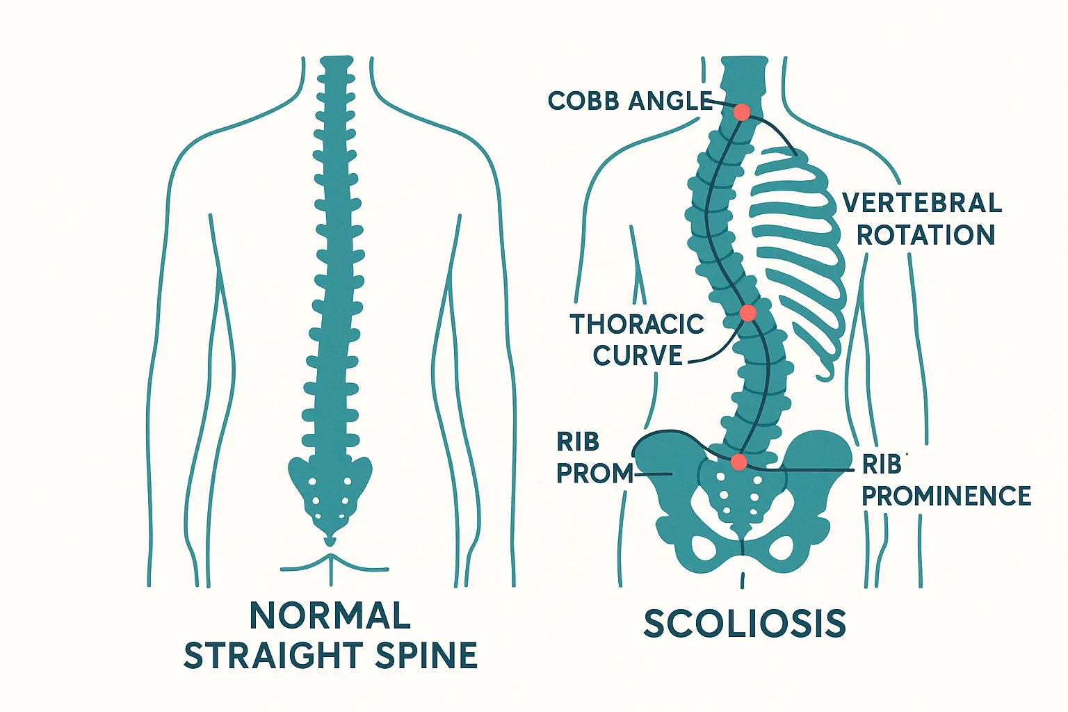 Scoliosis anatomy diagram