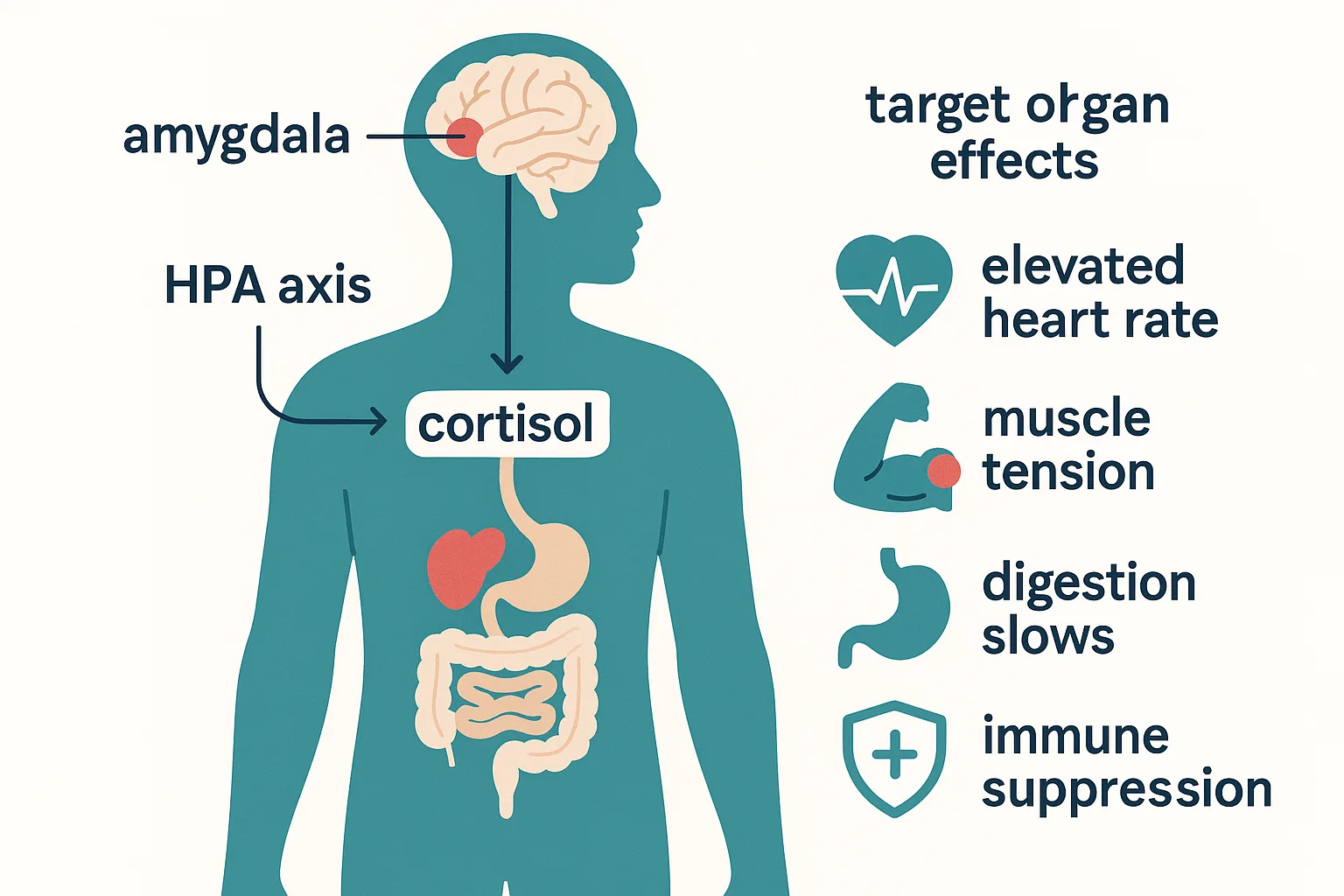 Stress anatomy diagram