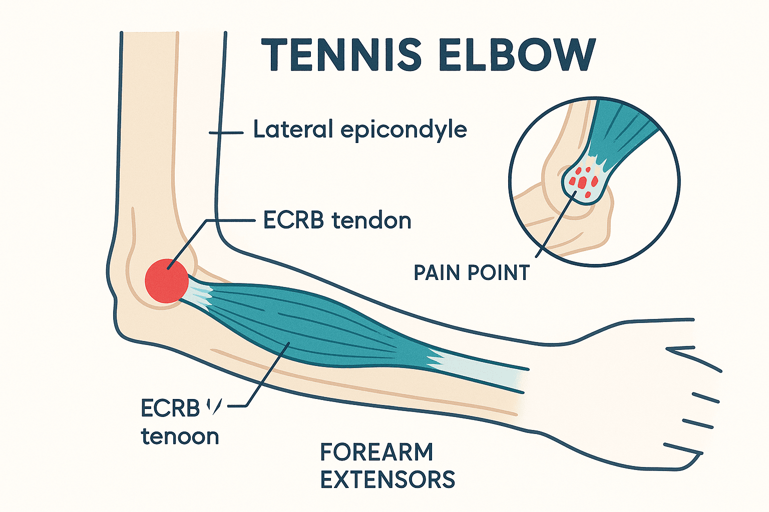 Tennis Elbow anatomy diagram